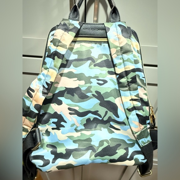 Aimee Kestenberg Camouflage Medium/Large Backpack - Black, Green, Blue, Tan - Picture 8 of 12